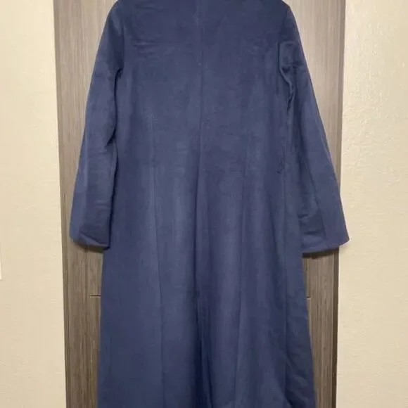 EXPRESS Navy Blue Belted Coat - Picture 4 of 7